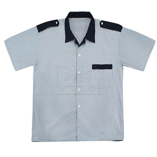 BOF018肩扣帶配色工作服(工作襯衫)產品圖