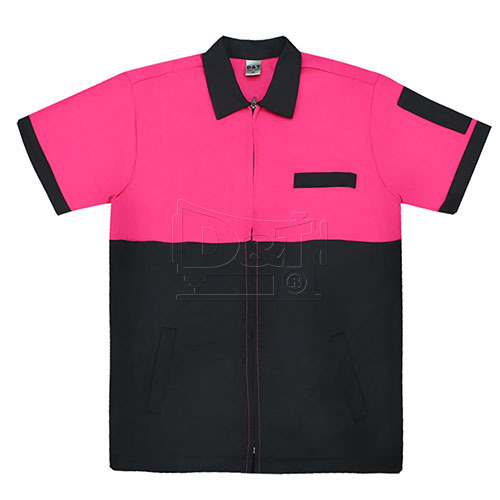 BOF024夾克式接片配色工作衫(專職服)產品圖