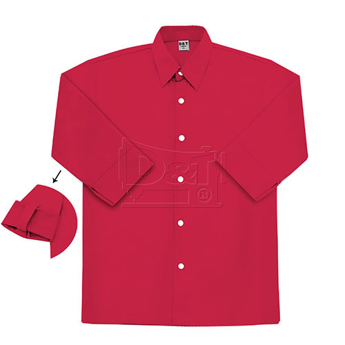 OF028工作襯衫(反摺袖拉帶鈕扣設計)  |商品總覽|襯衫/工作服|襯衫. 工作服