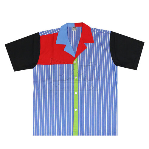 OF111001剪接配色條紋襯衫  |商品總覽|襯衫/工作服|襯衫. 工作服