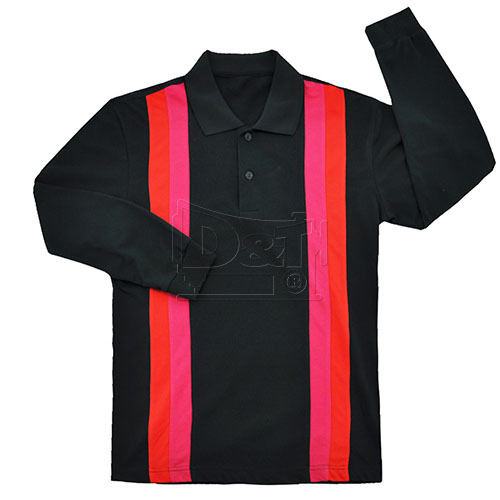 PL101017長袖剪接配色polo衫  |商品總覽|POLO衫|POLO素面.訂製