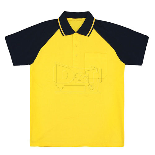 PS105008斜袖配色polo衫(拉克蘭袖)產品圖