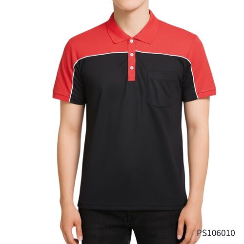 PS106010 剪接配色polo衫
