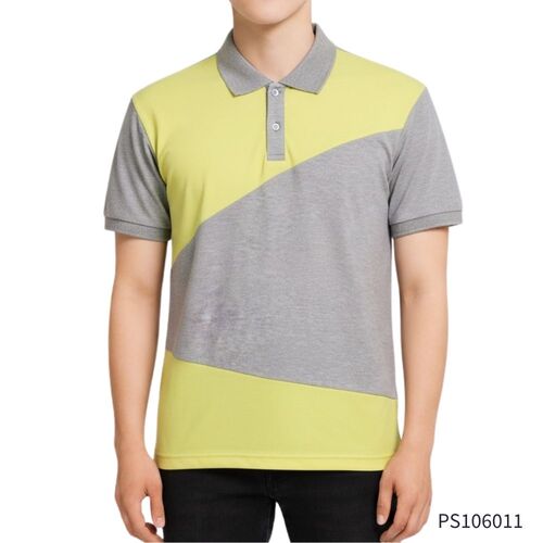 PS106011 剪接配色polo衫
