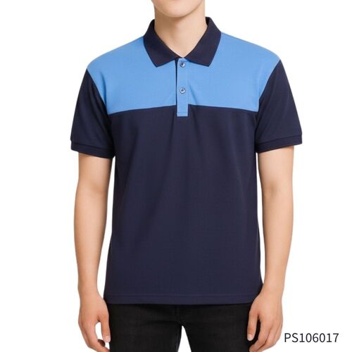 PS106017 剪接配色polo衫