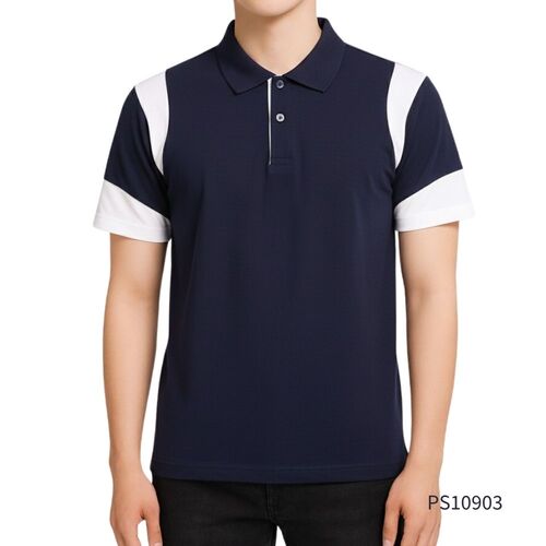 PS10903剪接配色polo衫