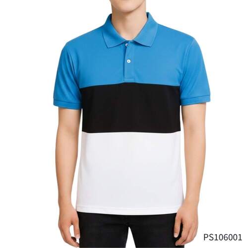 PS106001剪接配色polo衫