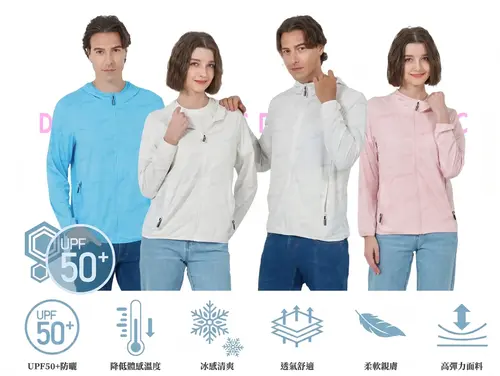C509 雲彩冰絲連帽外套(白/藍/粉)